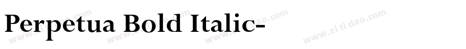 Perpetua Bold Italic字体转换